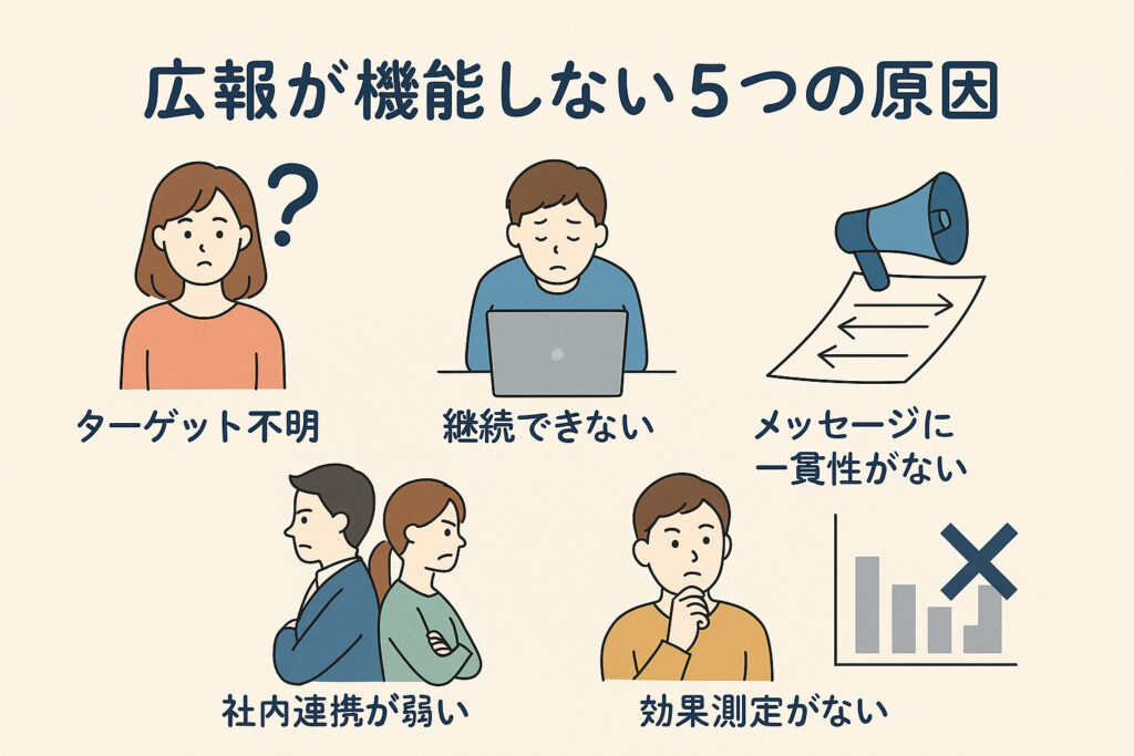 広報が機能しない5つの原因