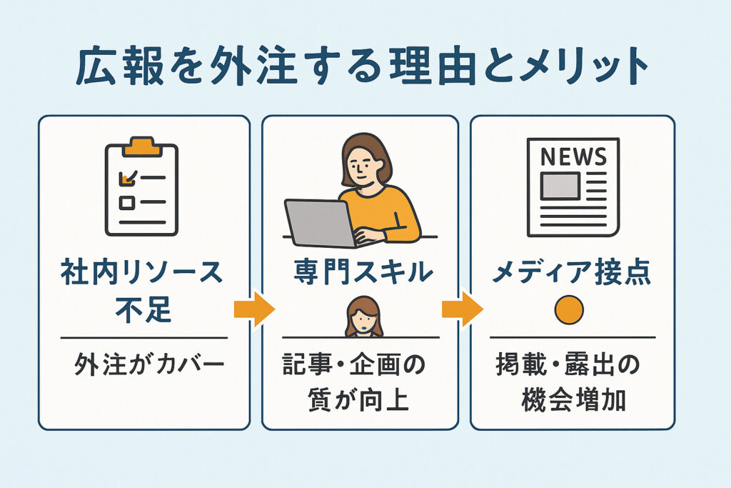 広報を外注する理由とメリット