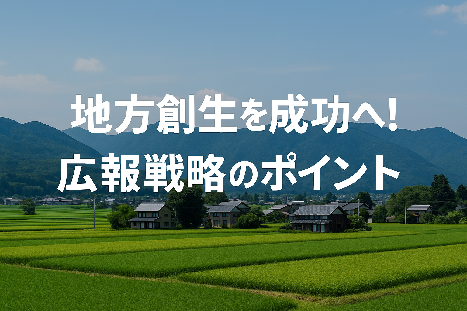 地方創生に効く!広報戦略と成功の秘訣