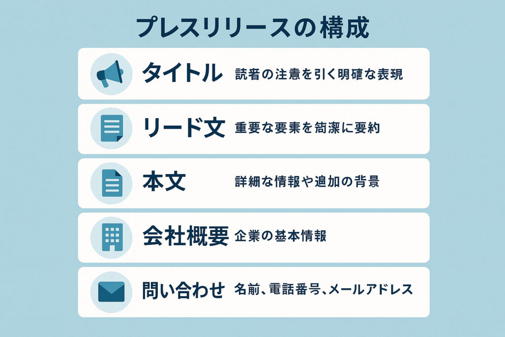 プレスリリースの構成