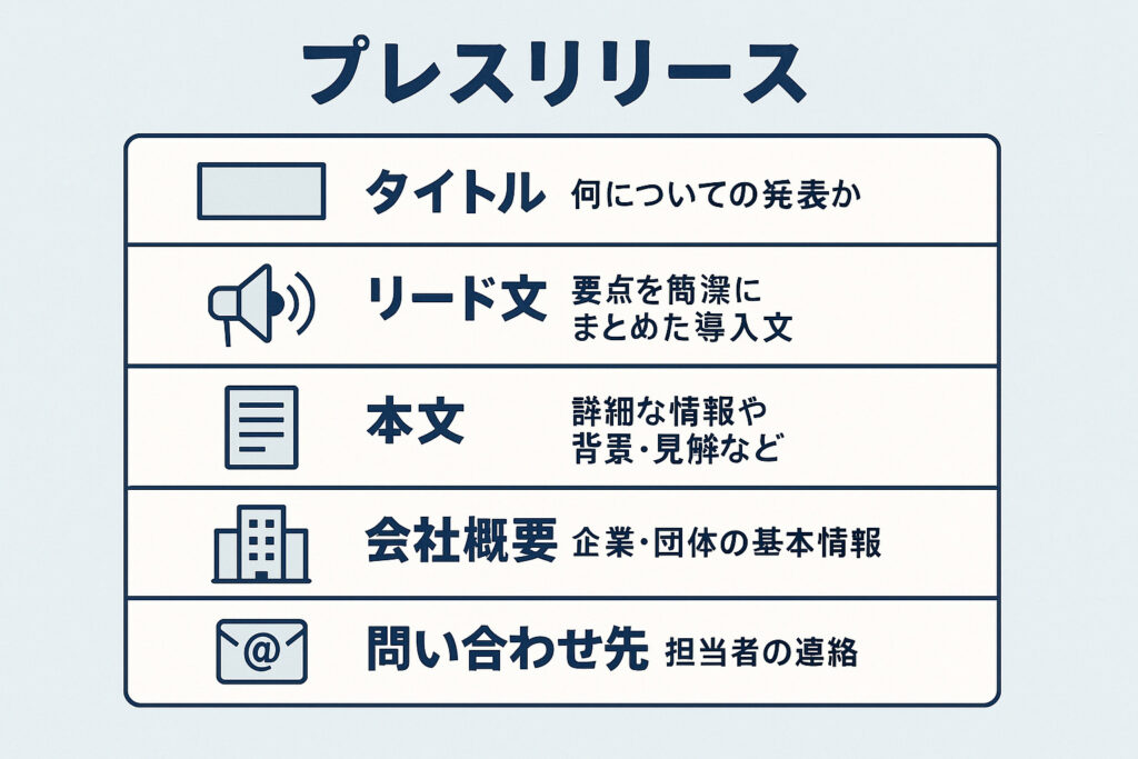 プレスリリースのテンプレ