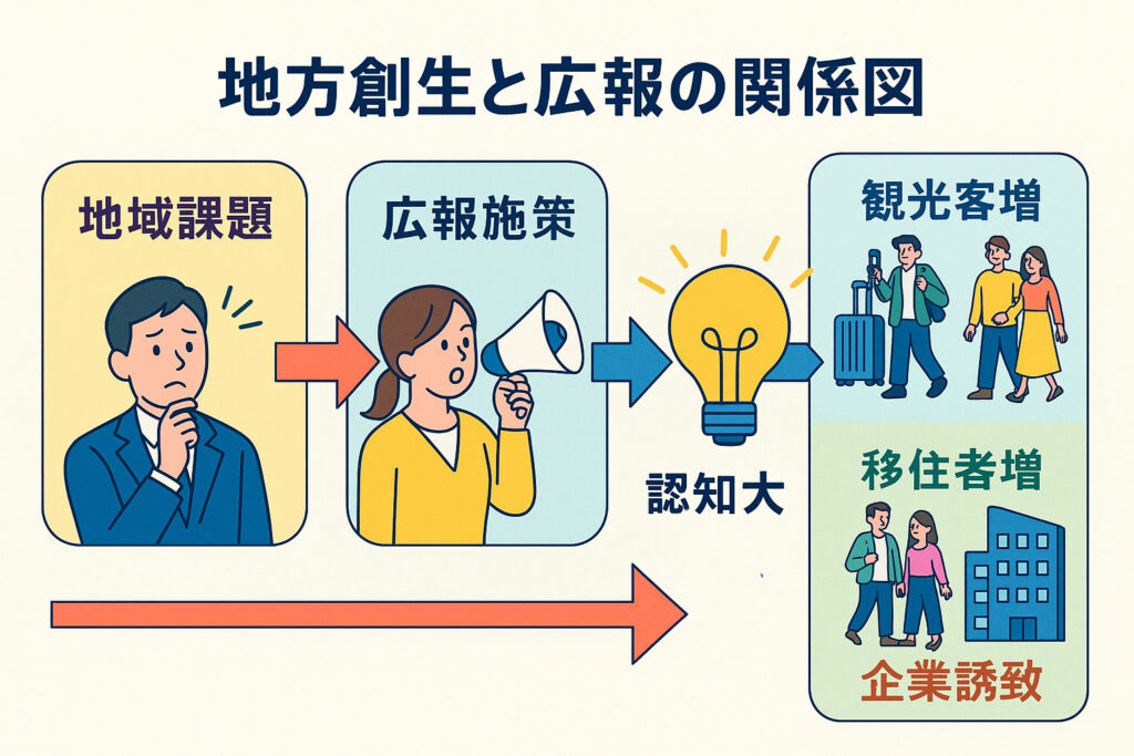 地方創生と広報の関係図