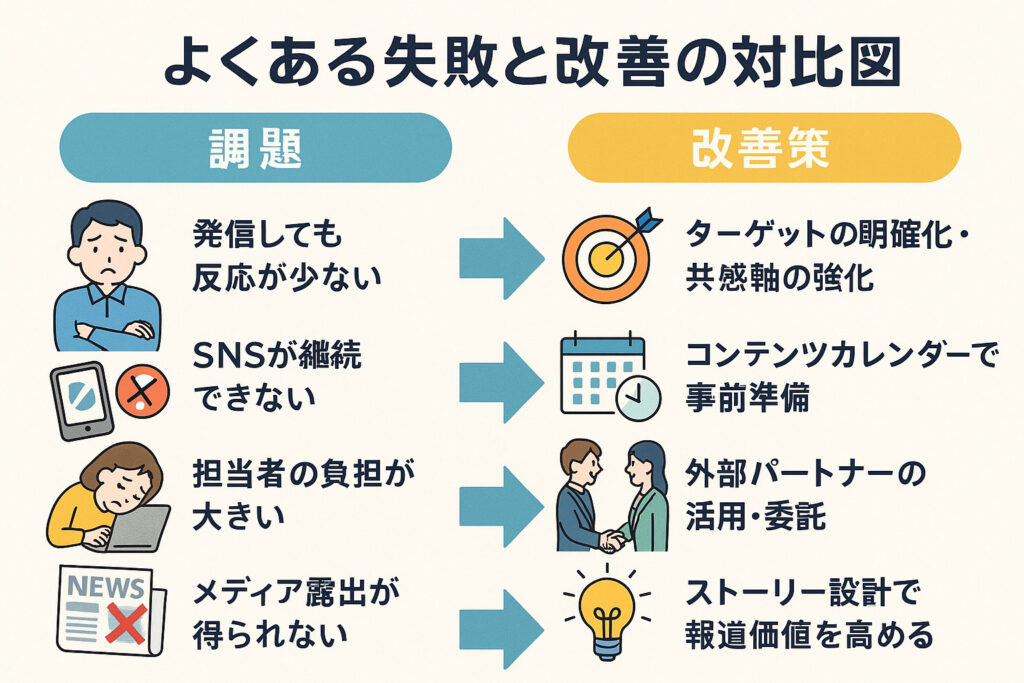失敗と改善の対比図