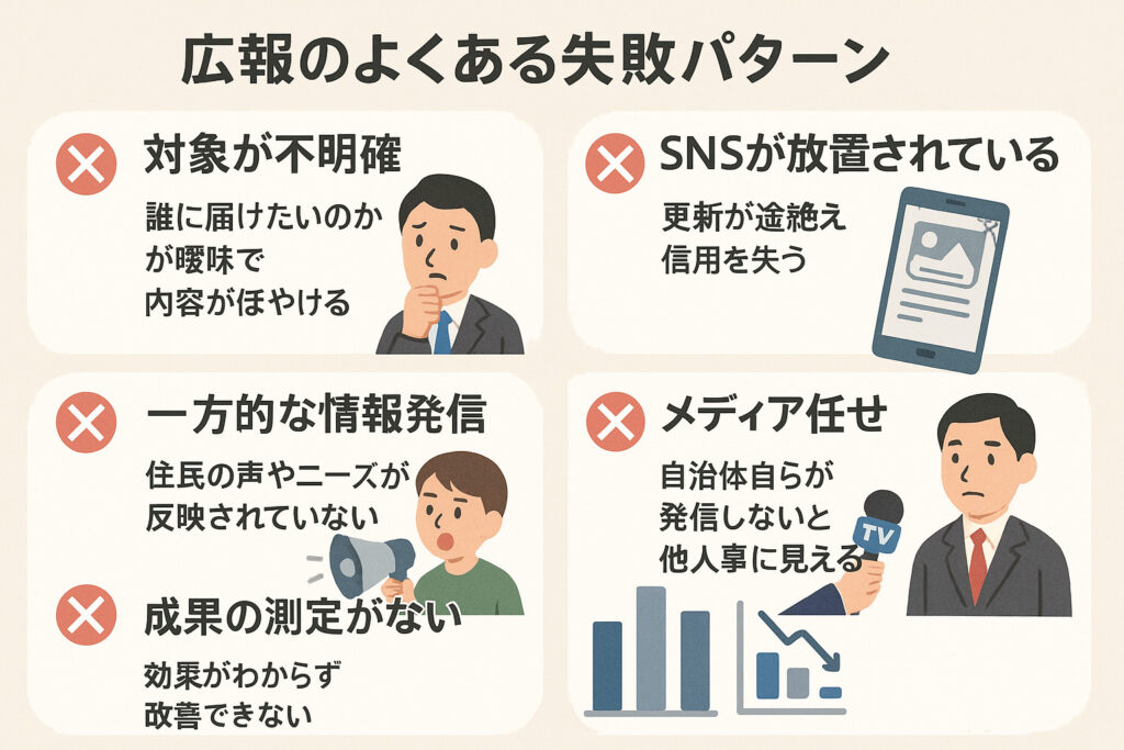 広報のよくある失敗パターン