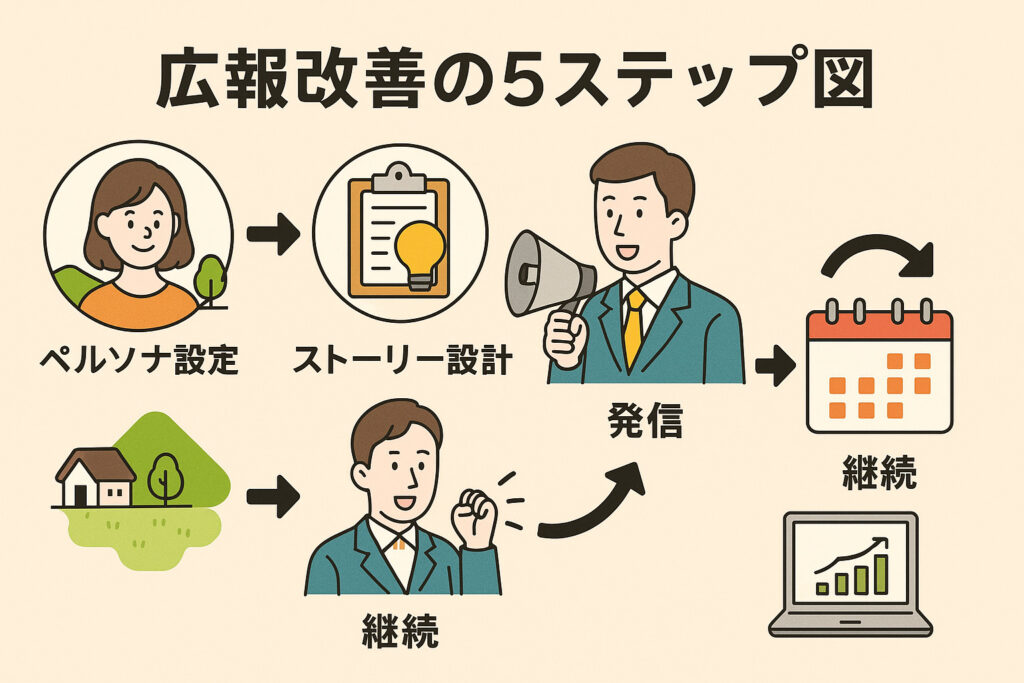 広報改善の5ステップ