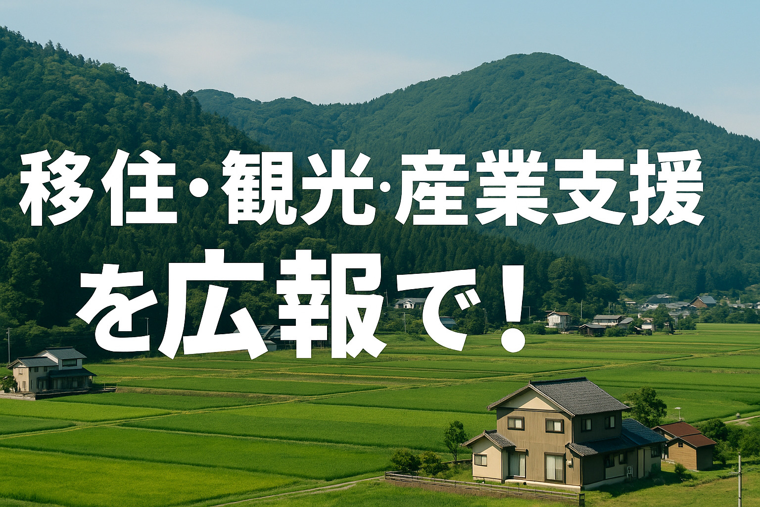 移住・観光・産業支援を広報で