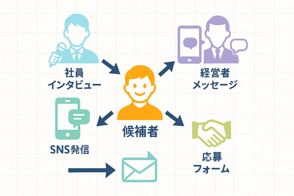 候補者の心を動かす流れ