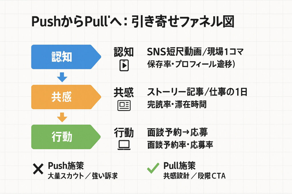 採用はpushからpullが大事