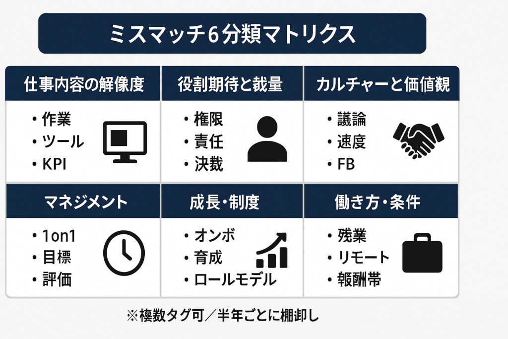 ミスマッチが起こる確認項目