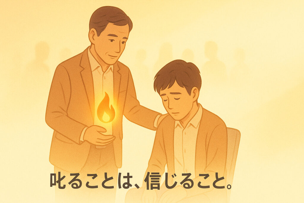 叱ることは信じることの図