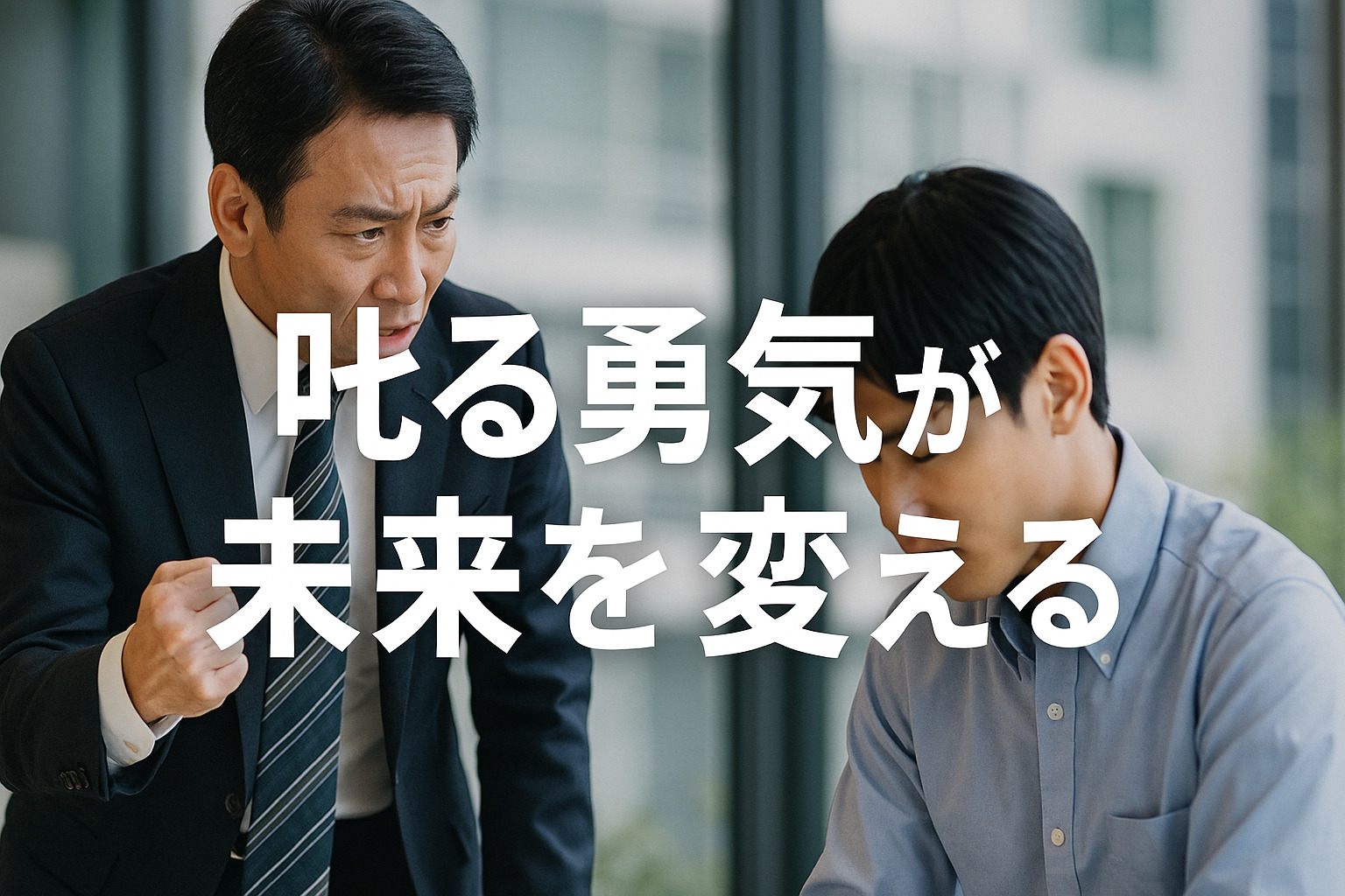 叱る勇気が未来を変える